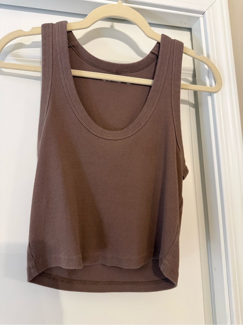 Abercrombie & Fitch Ribbed Tank Top - Mauve Brown